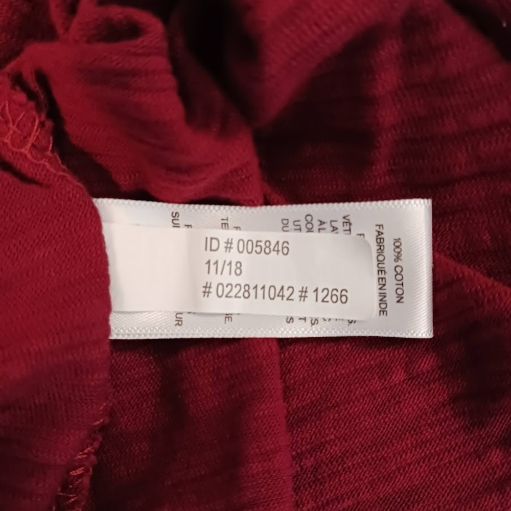 Express Short‎ Sleeve V-Neck Shirt Cotton Red Size Large - Picture 6 of 8